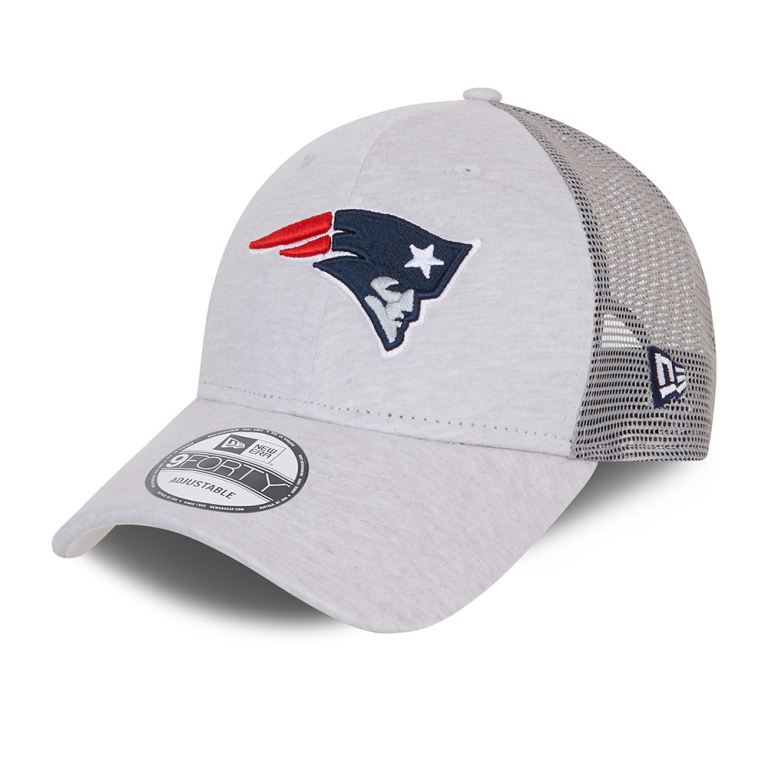 Gorras New Era Nfl Grises - New England Patriots Home Field 9FORTY Trucker 18645NJDA